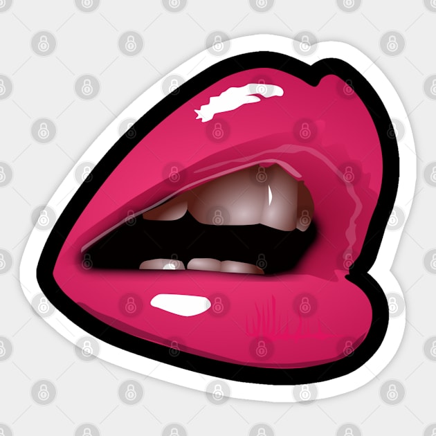 Loose Lips Sticker by Hudkins